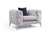 Fotoliu Chesterfield, 90x70x108 cm - Gri deschis, SKU 569HLN1502