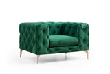 Fotoliu Chesterfield, 90x70x108 cm - Verde, SKU 569HLN1502