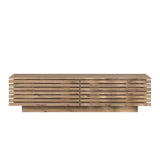 Comodă TV Beta Fluto, Nuc - Alb, 144x25x40 cm