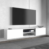 Comodă TV 2550000006857, Alb, 180x32x30 cm