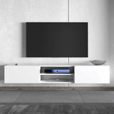 Comodă TV 2550000006857, Alb, 180x32x30 cm