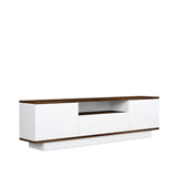 Comodă TV Yuki, Nuc baroc - Alb, 160x30x45 cm