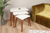 Set 3 măsuțe de cafea Base, Alb - Nuc, 42.5x34x37 cm, SKU 572KTE1104, imagine 1