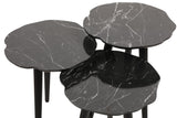 Set 3 măsuțe de cafea Forga, Negru, 41x39x47 cm