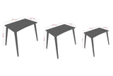 Set 3 măsuțe de cafea Tensio, Negru - Auriu, 43x34x37 cm