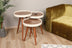 Set 3 măsuțe de cafea Wood, Nuc - Crem, 39x39x48 cm, SKU 572KTE1131, imagine 1