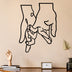 Decorațiune de perete din metal Pinky Love, Negru, 58x76x0.15 cm, SKU 575TNL1121, imagine 1
