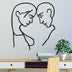 Decorațiune de perete din metal Head To Head, Negru, 45x49x0.15 cm, SKU 575TNL1125, imagine 1