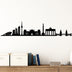 Decoratiune de perete Metal Berlin Skyline, Negru, 24x1x119 cm, SKU 575TNL1101