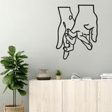Decorațiune de perete din metal Pinky Love, Negru, 58x76x0 cm