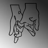 Decorațiune de perete din metal Pinky Love, Negru, 58x76x0 cm