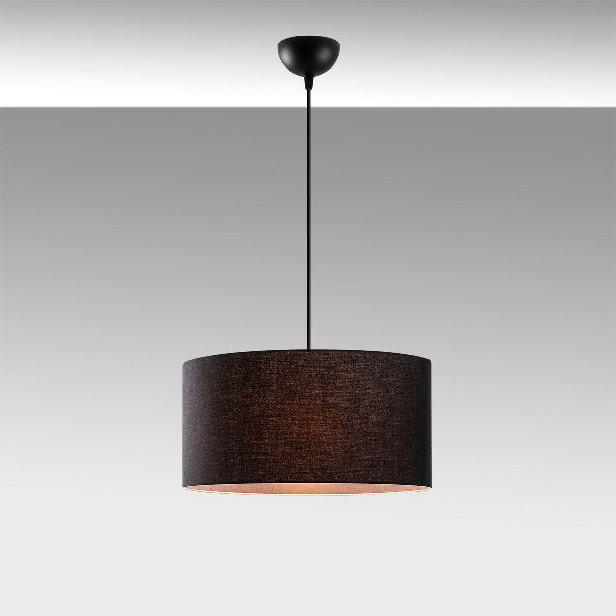 Lustră Abajur - 6440, Negru, Ø40x38 cm