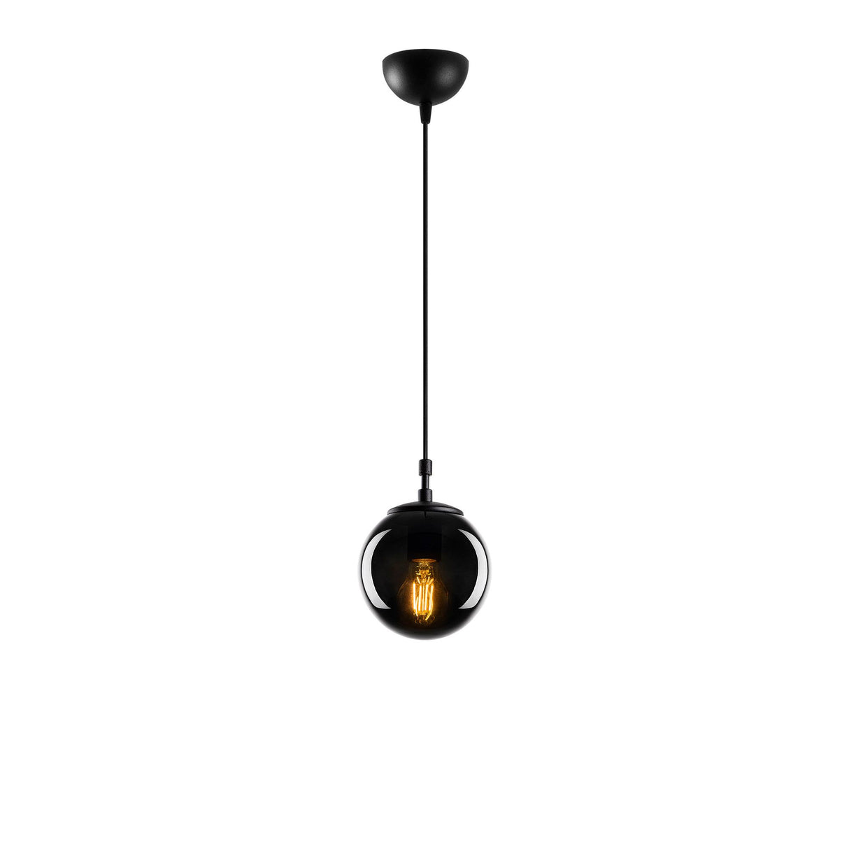 Lustră Efe - 2155, Negru - Fumuriu, Ø15x110 cm
