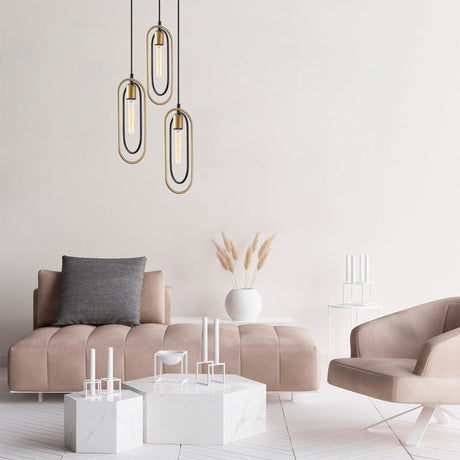 Lustra Cerko Chandelier, Negru