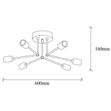 Lustra Sparrow Chandelier, Negru