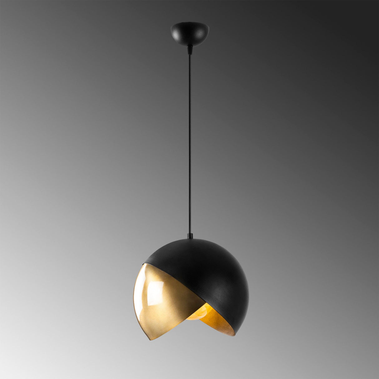 Lustră Pacman - 2633, Negru - Vintage, Ø30x124 cm