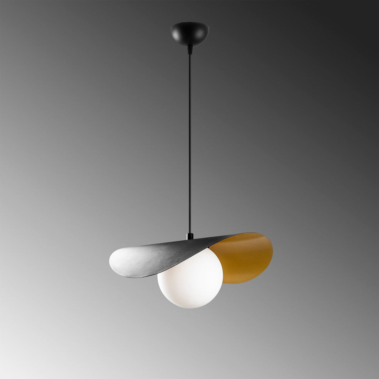 Lustră Vatoz - 2866, Negru - Alb, Ø15x105 cm