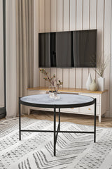 Măsuță de cafea Rotto, Diverse culori, 75x75x45 cm - Marble - Alb | SKU: 594MRS1228 | Măsuță de cafea Rotto, 75x75x45 cm, varianta Marble - Alb, produs pentru amenajarea locuinței, disponibil online în România la CasaMob