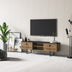 Comodă TV Paulo, Nuc - Negru, 160x35x50.2 cm, SKU 598MNM1108, imagine 3