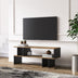 Comodă TV Piramide, Nuc - Negru, 120x35.2x49.5 cm, SKU 598MNM1131, imagine 2