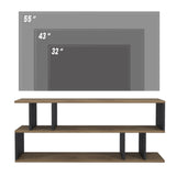 Comodă TV Piramide, Nuc - Negru, 120x35x50 cm