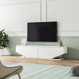 Comodă TV Ares, Alb, 160x33x37 cm