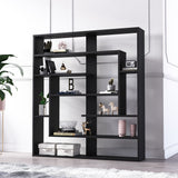 Bibliotecă Sebastian, Negru, 120x132x22 cm