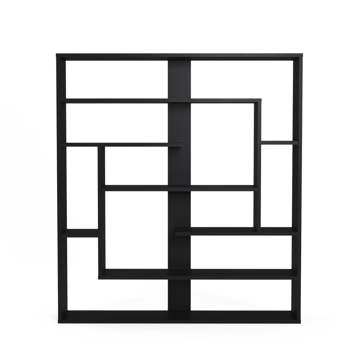 Bibliotecă Sebastian, Negru, 120x132x22 cm