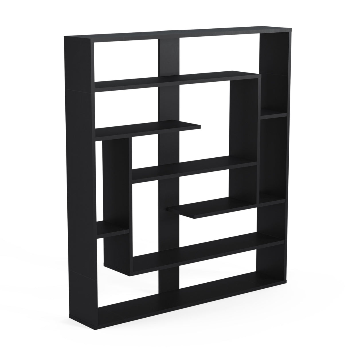 Bibliotecă Sebastian, Negru, 120x132x22 cm