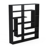 Bibliotecă Sebastian, Negru, 120x132x22 cm