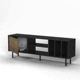 Comodă TV Pietra, Diverse culori, 160x35x57 cm - Nuc - Negru | SKU: 598MNM1110 | Comodă TV Pietra, 160x35x57 cm, varianta Nuc - Negru, produs pentru amenajarea locuinței, disponibil online în România la CasaMob