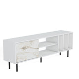 Comodă TV Pietra, Diverse culori, 160x35x57 cm - Alb | SKU: 598MNM1130 | Comodă TV Pietra, 160x35x57 cm, varianta Alb, produs pentru amenajarea locuinței, disponibil online în România la CasaMob