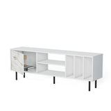 Comodă TV Pietra, Diverse culori, 160x35x57 cm - Alb | SKU: 598MNM1130 | Comodă TV Pietra, 160x35x57 cm, varianta Alb, produs pentru amenajarea locuinței, disponibil online în România la CasaMob
