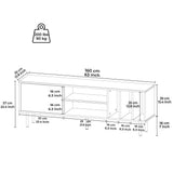 Comodă TV Pietra, Diverse culori, 160x35x57 cm - Alb | SKU: 598MNM1130 | Comodă TV Pietra, 160x35x57 cm, varianta Alb, produs pentru amenajarea locuinței, disponibil online în România la CasaMob