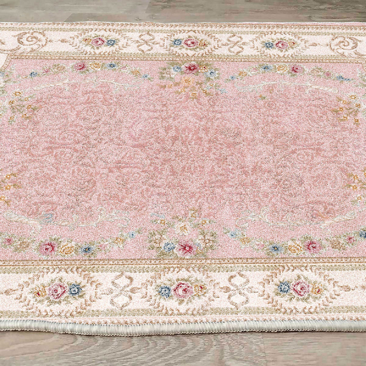 Covor de living / dormitor Anatolia, Lavabil, Antiderapant, Roz deschis, 80x150 cm
