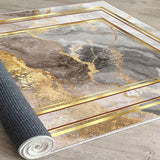 Covor Living - Hol Vis, Lavabil, Antiderapant, Auriu (diverse dimensiuni) - Multicolor, SKU 599HFT4473