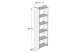 Bibliotecă KTB0102, Pin atlantic, 48x24x159 cm