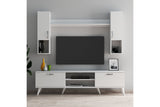 Comodă TV TVU0201, Alb, 180x35x48 cm