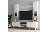 Comodă TV TVU0201, Alb, 180x35x48 cm