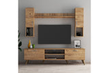 Comodă TV TVU0202, Pin atlantic, 180x35x48 cm
