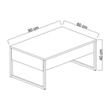 Măsuță de cafea Luxe, Diverse culori, 90x60x40 cm - Antracit - Negru | SKU: 618BLY1124 | Măsuță de cafea Luxe, 90x60x40 cm, varianta Antracit - Negru, produs pentru amenajarea locuinței, disponibil online în România la CasaMob