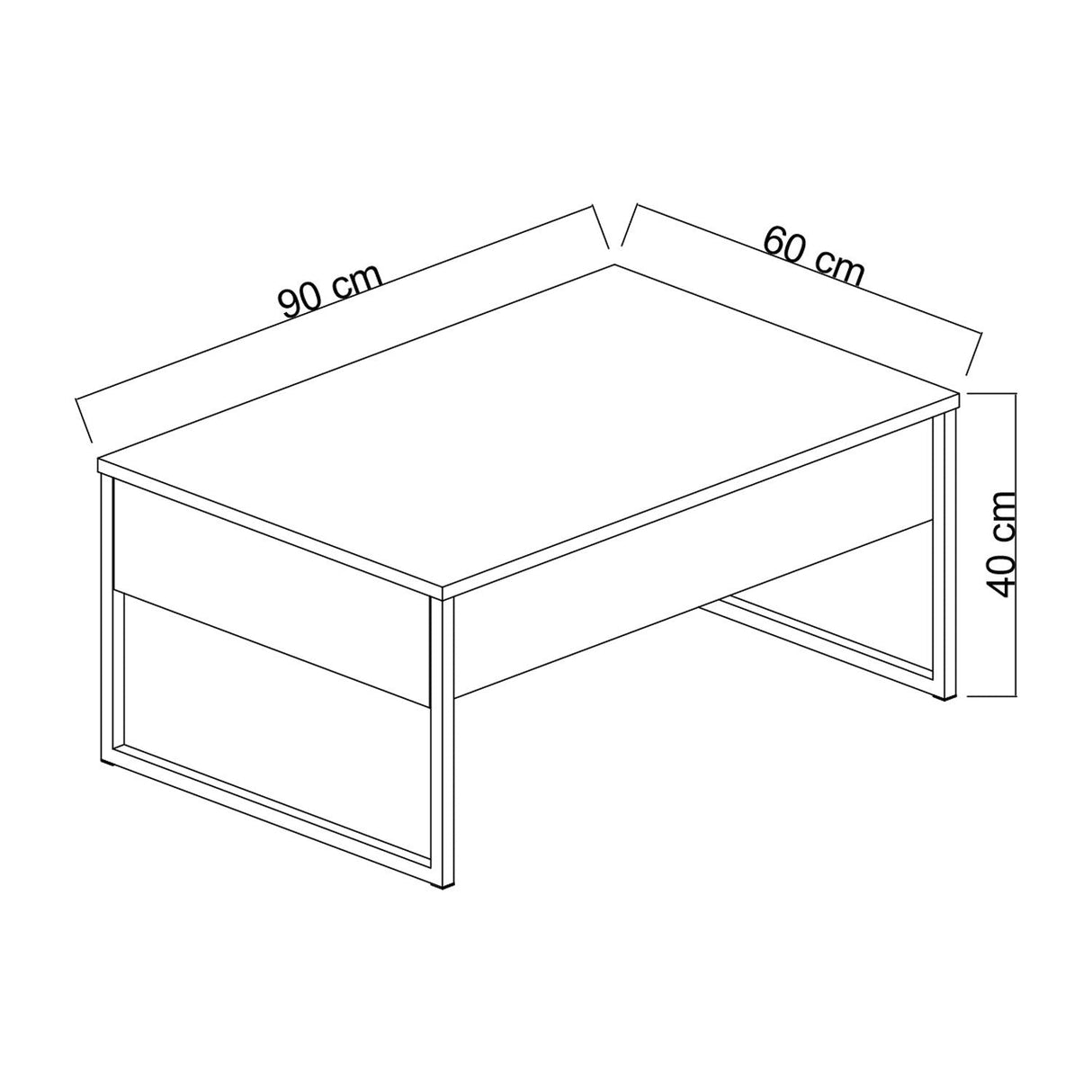 Măsuță de cafea Luxe, Diverse culori, 90x60x40 cm - Nuc - Negru | SKU: 618BLY1126 | Măsuță de cafea Luxe, 90x60x40 cm, varianta Nuc - Negru, produs pentru amenajarea locuinței, disponibil online în România la CasaMob