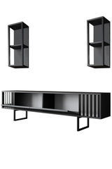 Set mobilă pentru sufragerie Chrome Line Set, Diverse culori, 180x30x18 cm - Antracit - Negru | SKU: 618BLY1157 | Set mobilă pentru sufragerie Chrome Line Set, 180x30x18 cm, varianta Antracit - Negru, produs pentru amenajarea locuinței, disponibil online în România la CasaMob