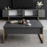 Set mobilă pentru sufragerie Luxe Set, Diverse culori, 180x30x47 cm - Antracit - Auriu | SKU: 618BLY1170 | Set mobilă pentru sufragerie Luxe Set, 180x30x47 cm, varianta Antracit - Auriu, produs pentru amenajarea locuinței, disponibil online în România la CasaMob