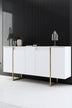 Alb - Auriu - 160x35x80 cm | SKU: 618BLY1185 | Set mobilă pentru sufragerie Luxe, varianta Alb - Auriu - 160x35x80 cm, produs pentru amenajarea locuinței, disponibil online în România la CasaMob