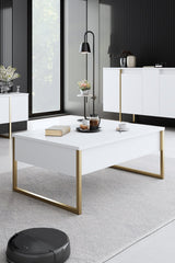 Set mobilă pentru sufragerie Luxe, Diverse culori, Diverse dimensiuni - Alb - Auriu - 160x35x80 cm | SKU: 618BLY1185 | Set mobilă pentru sufragerie Luxe, varianta Alb - Auriu - 160x35x80 cm, produs pentru amenajarea locuinței, disponibil online în România la CasaMob