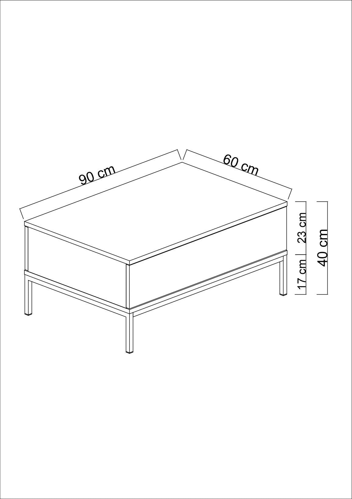 Măsuță de cafea Lord, Diverse culori, 90x60x40 cm - Antracit - Auriu | SKU: 618BLY1189 | Măsuță de cafea Lord, 90x60x40 cm, varianta Antracit - Auriu, produs pentru amenajarea locuinței, disponibil online în România la CasaMob