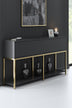 Antracit - Auriu | SKU: 618BLY1190 | Set mobilă pentru sufragerie Lord, 180x30x47 cm, varianta Antracit - Auriu, produs pentru amenajarea locuinței, disponibil online în România la CasaMob