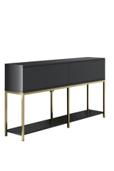 Set mobilă pentru sufragerie Lord, Diverse culori, 180x30x47 cm - Antracit - Auriu | SKU: 618BLY1190 | Set mobilă pentru sufragerie Lord, 180x30x47 cm, varianta Antracit - Auriu, produs pentru amenajarea locuinței, disponibil online în România la CasaMob