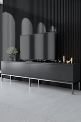 Comodă TV Lord, Diverse culori, 180x30x47 cm - Antracit - Argintiu | SKU: 618BLY1191 | Comodă TV Lord, 180x30x47 cm, varianta Antracit - Argintiu, produs pentru amenajarea locuinței, disponibil online în România la CasaMob